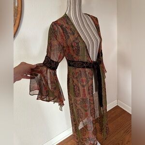 Tracy Porter Multicolor Sheer Kimono Top
